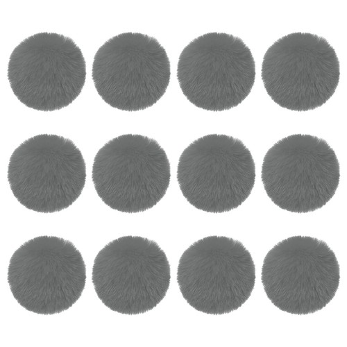 12pcs pompons fausse fourrure