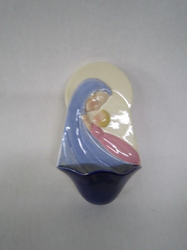 Benitier faience vierge et - benitier,