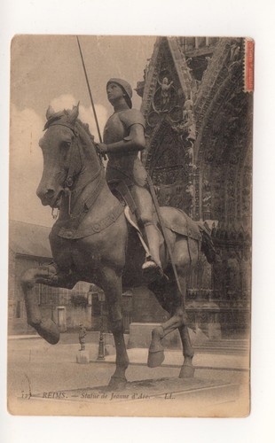 Carte postale reims statue - carte,