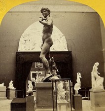 PARIS 1867 Exposition universelle David de Michel Ange Photo Stereo Vintage