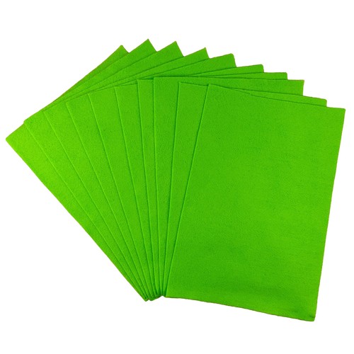 10x tissu feutre vert - tissu,