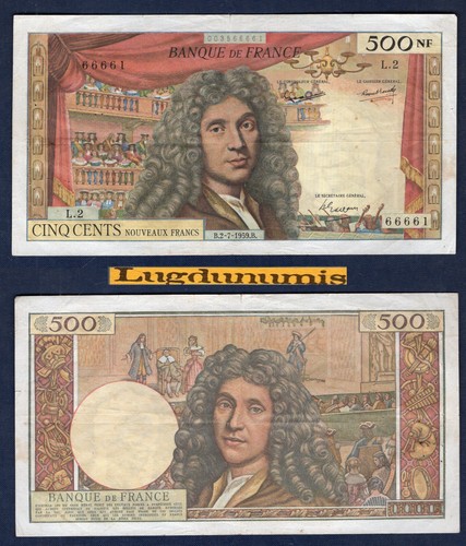 500 nouveaux francs molière - 500,