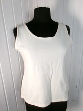 Vintage top débardeur polyester beige Anne Fontaine t.5 40/42 Made in France