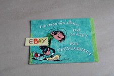 carte postale GASTON LAGAFFE bon anniversaire vintage (bd cp N16)