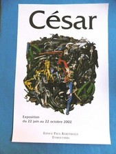 CÉSAR Baldaccini Affiche originale école de Nice 2002 Eymoutiers Sculpture