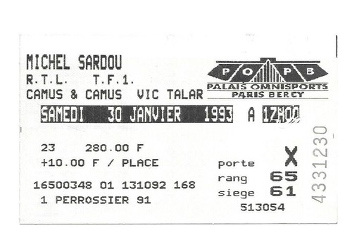 Rare ticket billet de - ticket,