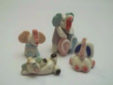 lot de 4 éléphants en