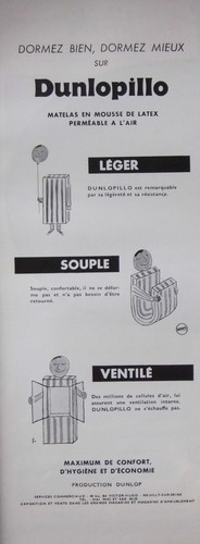 Publicité 1959 dunlopillo - 1959,