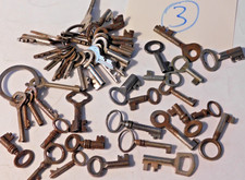 LOT n°3 vintage de petites clés CLE clef serrure COFFRE coffret MOBILIER meuble