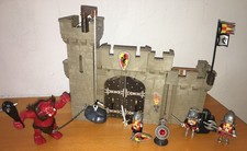 PLAYMOBIL  CHEVALIERS - Muraille du Dragon Noir et troll rouge #5670