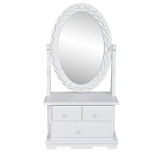 Coiffeuse avec Miroir Pivotant Table de Maquillage MDF Commode Buffet vidaXL