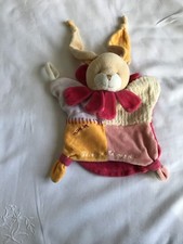 Doudou marionnette Lapin fleur de Doudou  et compagnie