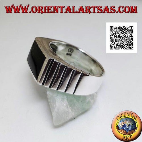 Bague argent 925 onyx - bague,
