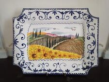 PLAT EN FAIENCE DECOR PROVENCAL SIGNE KERAMOS SEVRES