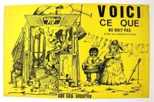 AFFICHE ANCIENNE CITROEN type H HY CAMION-ATELIER Gaz De France GITAN MANOUCHE