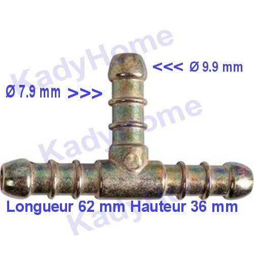 Raccord gaz tétine pour - , tuyau