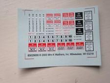 496V Vintage 2003 Walthers 85029000 Decal Réseau Train Electrique Ho Sticker