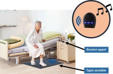 Alarme de chute de lit Alzheimer. détecteur de chute personne âgées dépendantes