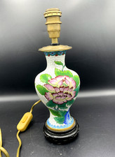 Chine - Lampe de table vintage vase email cloisonné ancienne