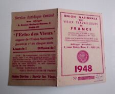 Carte UNION NATIONALE DES