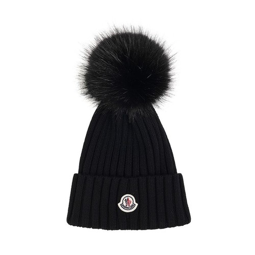 Moncler bonnet pompon logo - pompon,