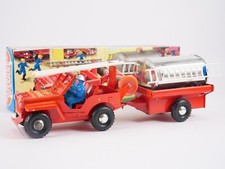 JOYAX FRANCE JEEP pompiers STOP INCENDIE avec remorque citerne tôle 26 cm