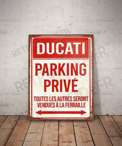 Plaque métal vintage ducati - plaque,
