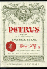 ETIQUETTE 1ER GRAND CRU CLASSE POMEROL 1949        §05/03/25/§