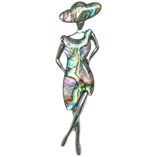 Broche femme robe et - en,