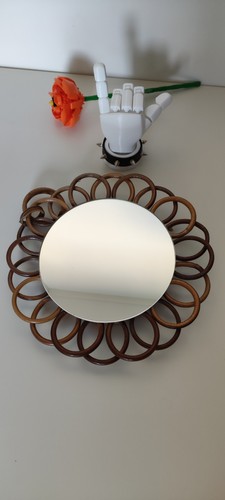 Miroir rotin années - , 60