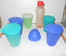 Tupperware : lot de 5 gobelets 330 ml avec couvercles +un couvercle shaker + eco