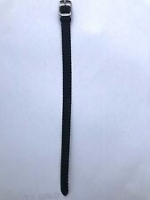  BRACELET MONTRE PERLON NYLON TRESSEE 14MM BOUCLE CHROMEE