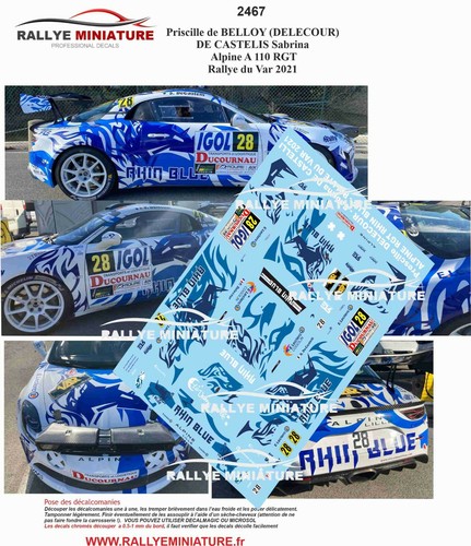 Decals ref 2467 alpine - 1/24,