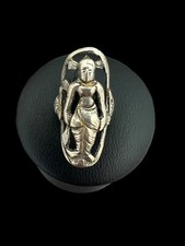 bague argent massif vintage Personnage Indien Unisex Taille 45,5Travail Français
