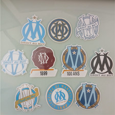 10 stickers Olympique de Marseille OM entre 5 cm et 7 cm