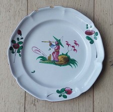 ASSIETTE FAIENCE DE L'EST LUNEVILLE DECOR CHINOIS