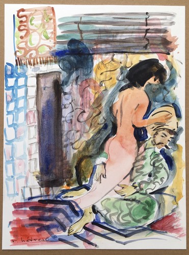 Dessin original aquarelle remy - dessin,