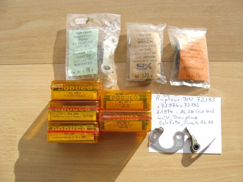 Lot vis platinées rupteur - lot,