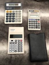 lot de 3 calculette vintage sharp EL-240 C canon LS-80 Unimark 8112 Chiffre Vert