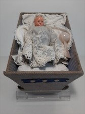 Ancien poupon dans son berceau - Marque aux 2 coqs Galletti et Fratellino