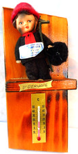 DOLL POUPEE FOLKLORIQUE REGIONALE RAMONEUR THERMOMETRE FONCTIONNE 17 cm GERVAIS