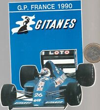 AUTOCOLLANT  Automobile. GITANES . Grand Prix  de France de Formule 1 1990