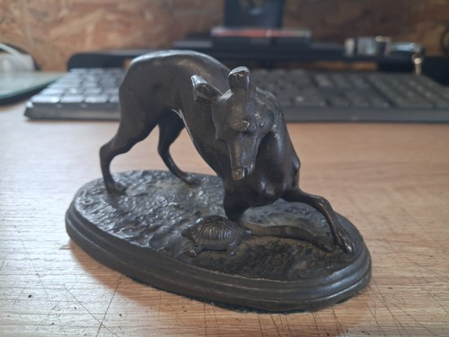 Ancienne sculpture chien - sculpture,