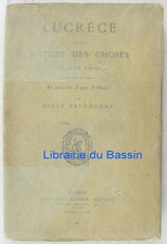 De la nature des choses Premier Livre Lucrèce Sully Prudhomme 1869