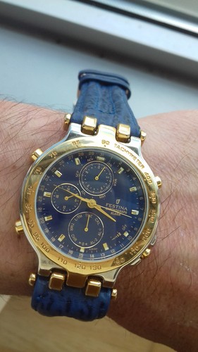 Festina chronograph alarm blue - chronograph,