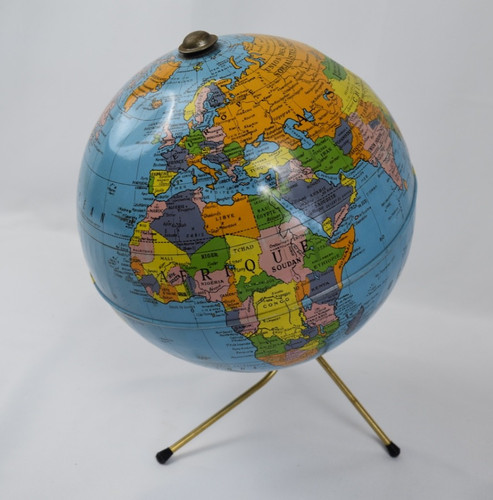 Ancien globe terrestre tole - ancien,