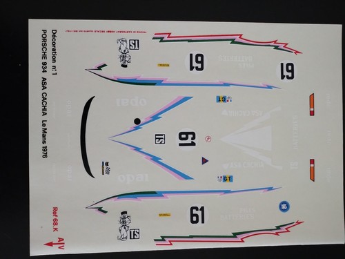 Decal porsche 934 930 - decal, 1/43