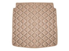 Matelassé Cuir artificiel BEIGE FONCÉ Tapis coffre pour Audi A4 B8 berline 2007-