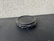 Socle rond en bois noirci –