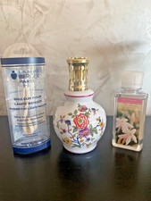 LAMPE BERGER PORCELAINE REVOL SAINT UZE -  FLORAL JAPONISANT - EXCELLENT ETAT